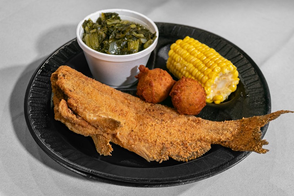 Whole fried catfish